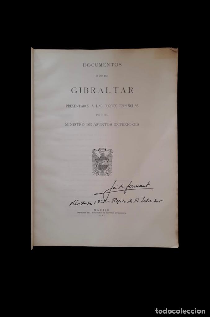 Libros de segunda mano: Documentos sobre gibraltar presentados a las cortes espa&ntilde;olas - 1965 - Foto 2