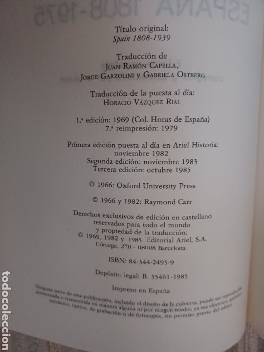 Libros de segunda mano: ESPA&Ntilde;A 1808 - 1975, Raymond Carr - Foto 5