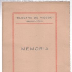 Libros de segunda mano: MEMORIA ELECTRA DE VIESGO. EJERCICIO DE 1946. Lote 348363988