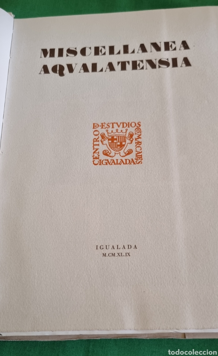 Libros de segunda mano: MISCELLANEA AQUALATENSIA N&uacute;mero 1 (NUMERADA) - Foto 2