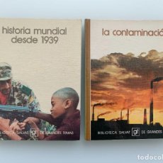 Libros de segunda mano: LA CONTAMINACIÓN + HISTORIA MUNDIAL DESDE 1939. BIBLIOTECA SALVAT, 1973.. Lote 351343334