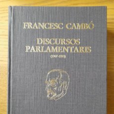 Libros de segunda mano: HISTORIA DE CATALUÑA. POLITICA DE ESPAÑA. DICURSOS PARLAMENTARIS, CAMBÓ, TOMO 5 1907-35 RARO.. Lote 360577420