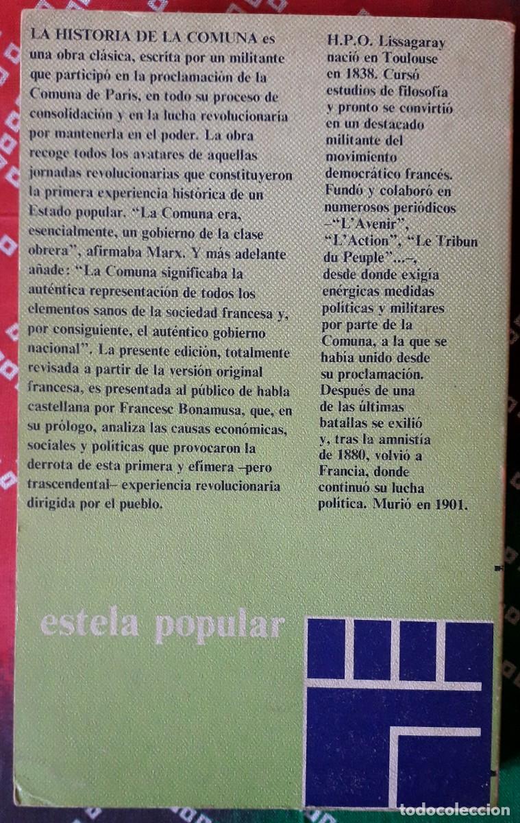 Libros de segunda mano: P. O. Lissagaray . Historia de la Comuna 1 - Foto 2