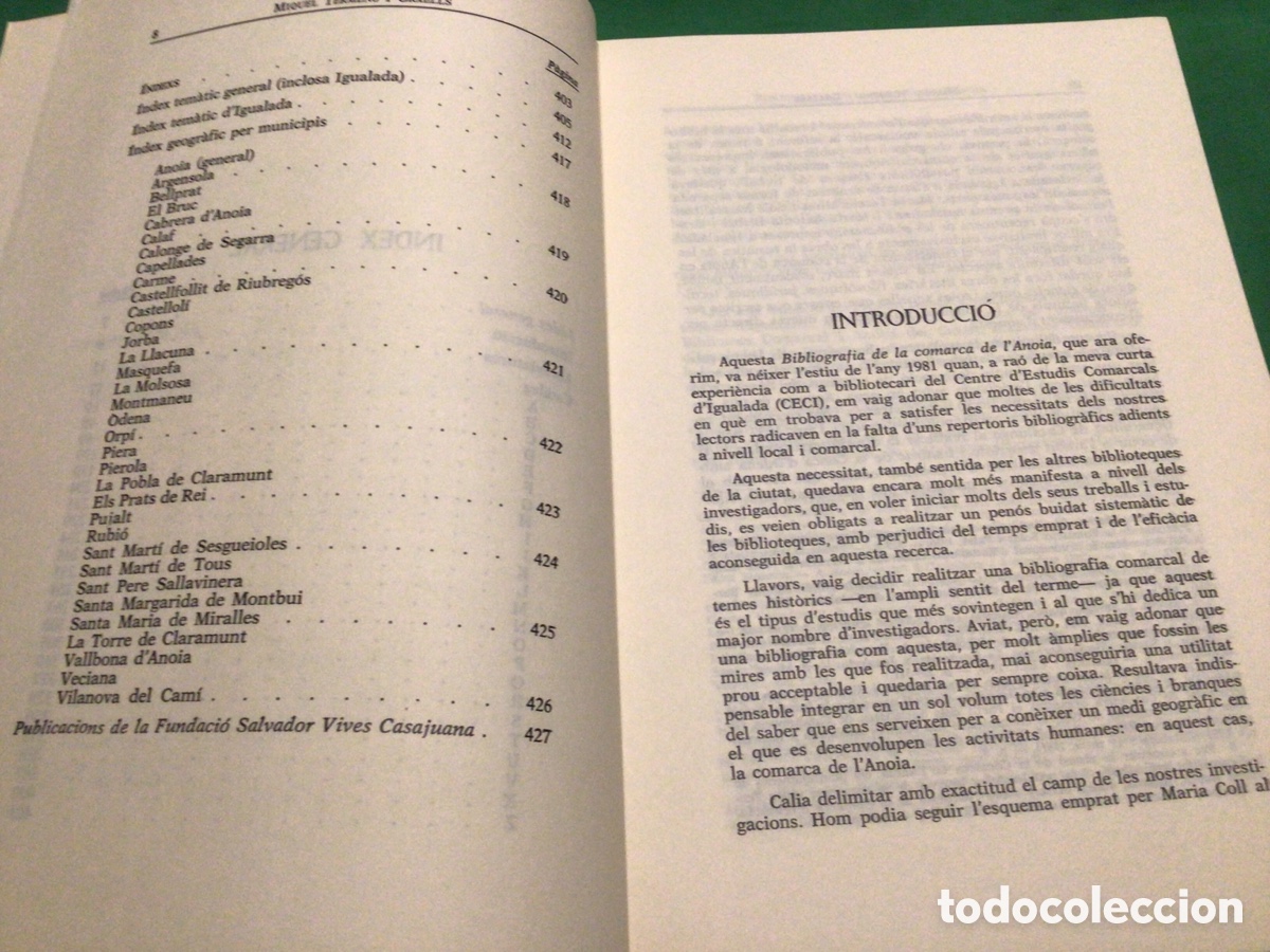 Libros de segunda mano: BIBLIOGRAF&Iacute;A DE LA COMARCA DE L&rsquo;ANOIA - Foto 3