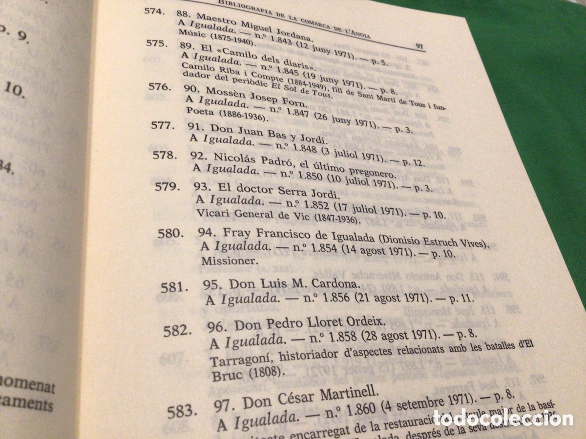 Libros de segunda mano: BIBLIOGRAF&Iacute;A DE LA COMARCA DE L&rsquo;ANOIA - Foto 5