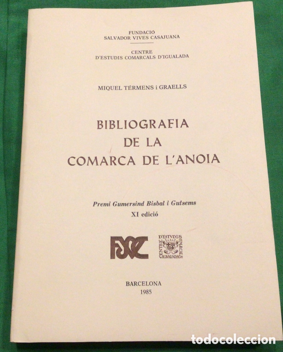 Libros de segunda mano: BIBLIOGRAF&Iacute;A DE LA COMARCA DE L&rsquo;ANOIA - Foto 1