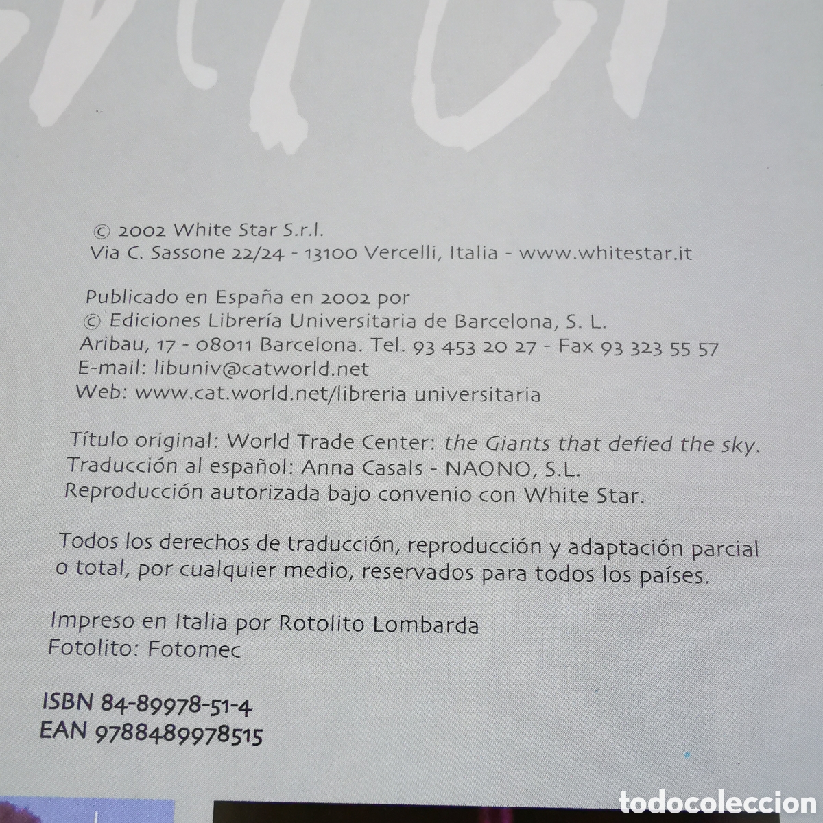 Libros de segunda mano: Libro del World Trade Center del a&ntilde;o 2002 - Foto 2