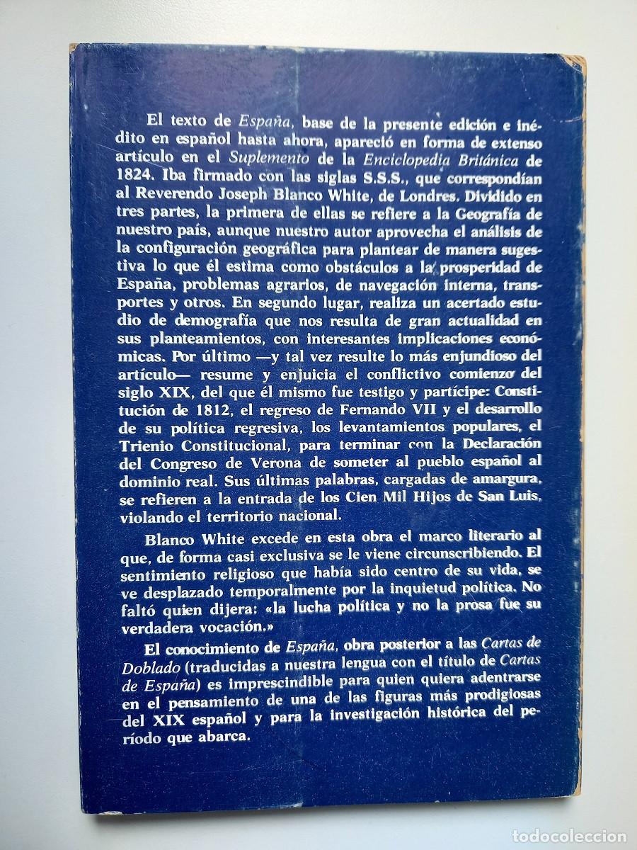 Libros de segunda mano: ESPA&Ntilde;A. JOSE MARIA BLANCO WHITE - Foto 2