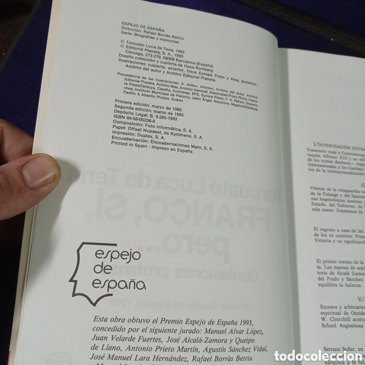 Libros de segunda mano: FRANCO, SI, PERO ... TORCUATO LUCA DE TENA - Foto 3