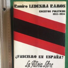 Libros de segunda mano: RAMIRO LEDESMA RAMOS ESCRITOS POLITICOS 1935-1936. Lote 401689999