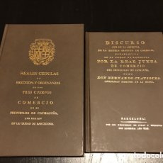 Libros de segunda mano: REALES CÉDULAS COMERCIO DE EL PRINCIPADO DE CATHALUÑA 1763 EDICIÓN FACSIMIL NUMERADA Y OTRO