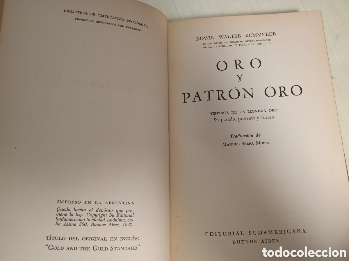 Libros de segunda mano: Oro y Patr&oacute;n oro Edin Walter Kemmerer - Foto 3