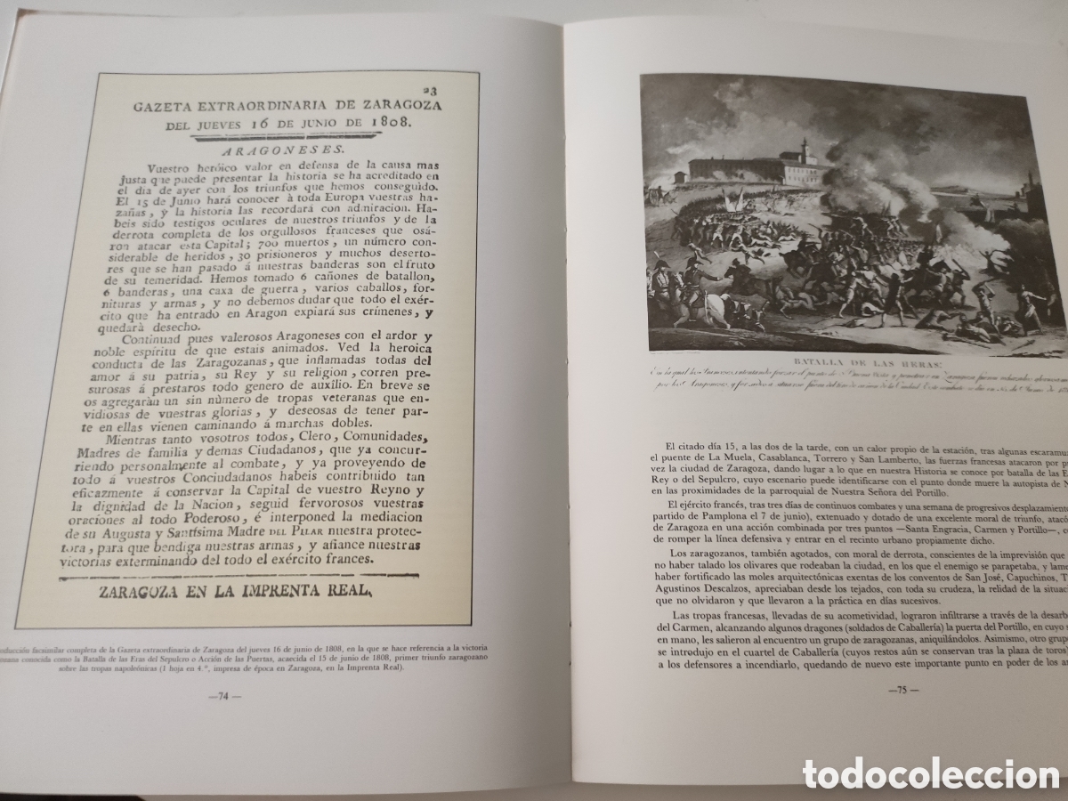Libros de segunda mano: Los sitios de Zaragoza. 1808-1809. - Foto 5