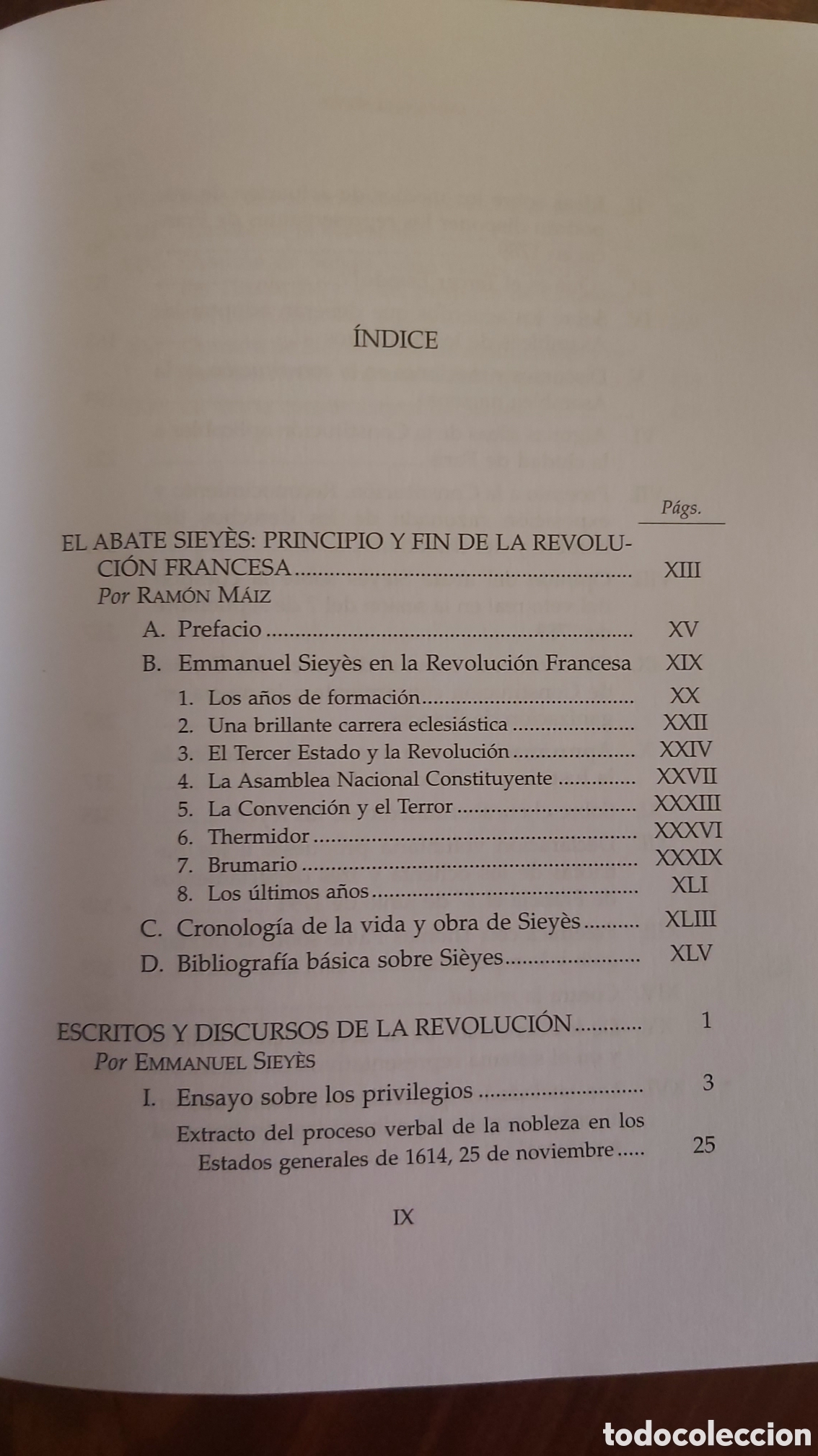 Libros de segunda mano: ESCRITOS Y DISCURSOS DE LA REVOLUCI&Oacute;N / E. SIEY&Egrave;S - Foto 2