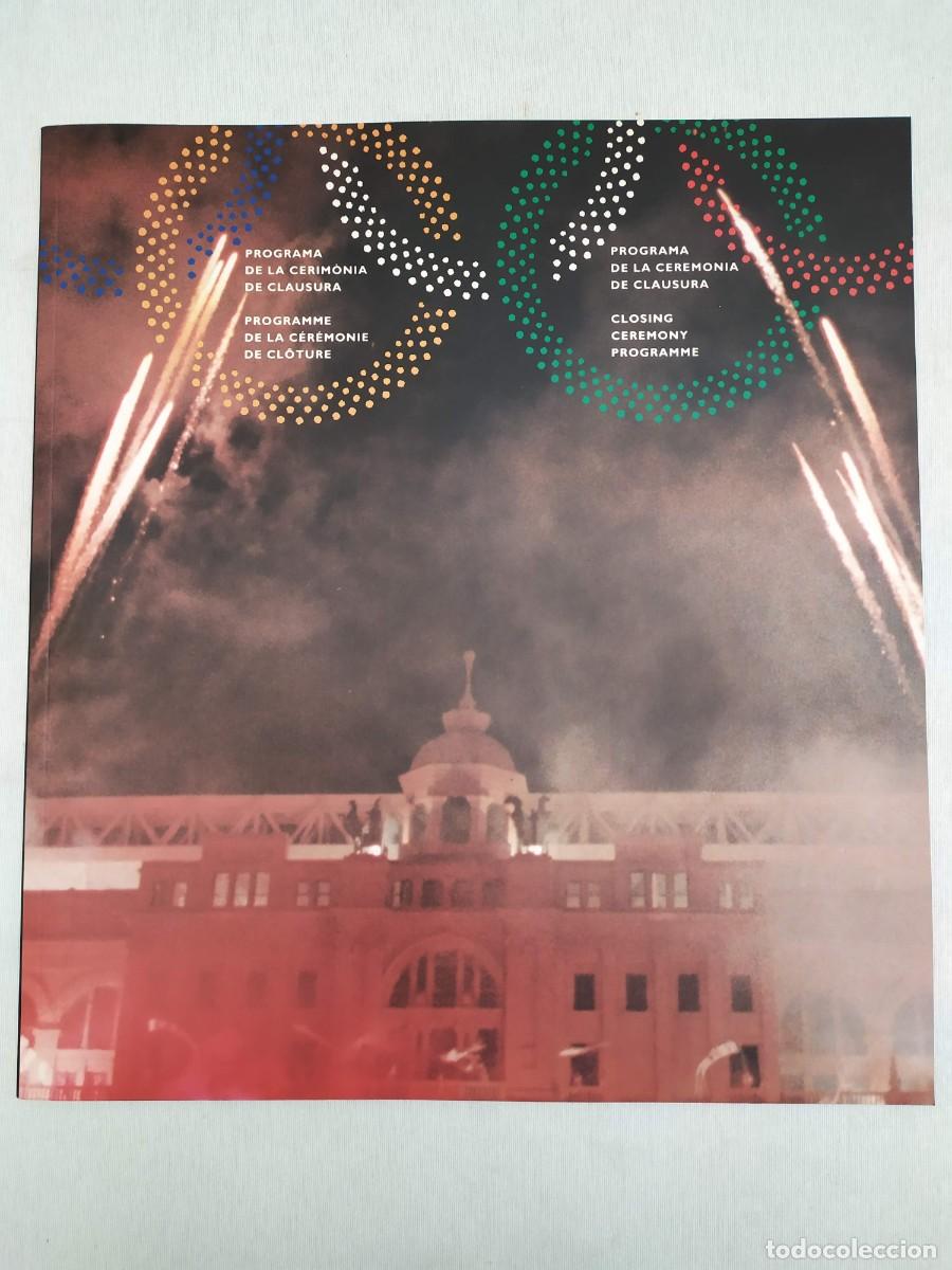 Libros de segunda mano: Programa de la ceremonia de clausura de los Juegos Olimpicos de Barcelona 92. COOB'92.