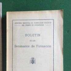Libros de segunda mano: BOLETIN DE LOS SEMINARIOS DE FORMACIÓN Nº 14 JULIO-AGOSTO 1949