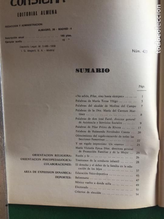 Libros de segunda mano: REVISTA CONSIGNA N&ordm; 423 - Foto 2