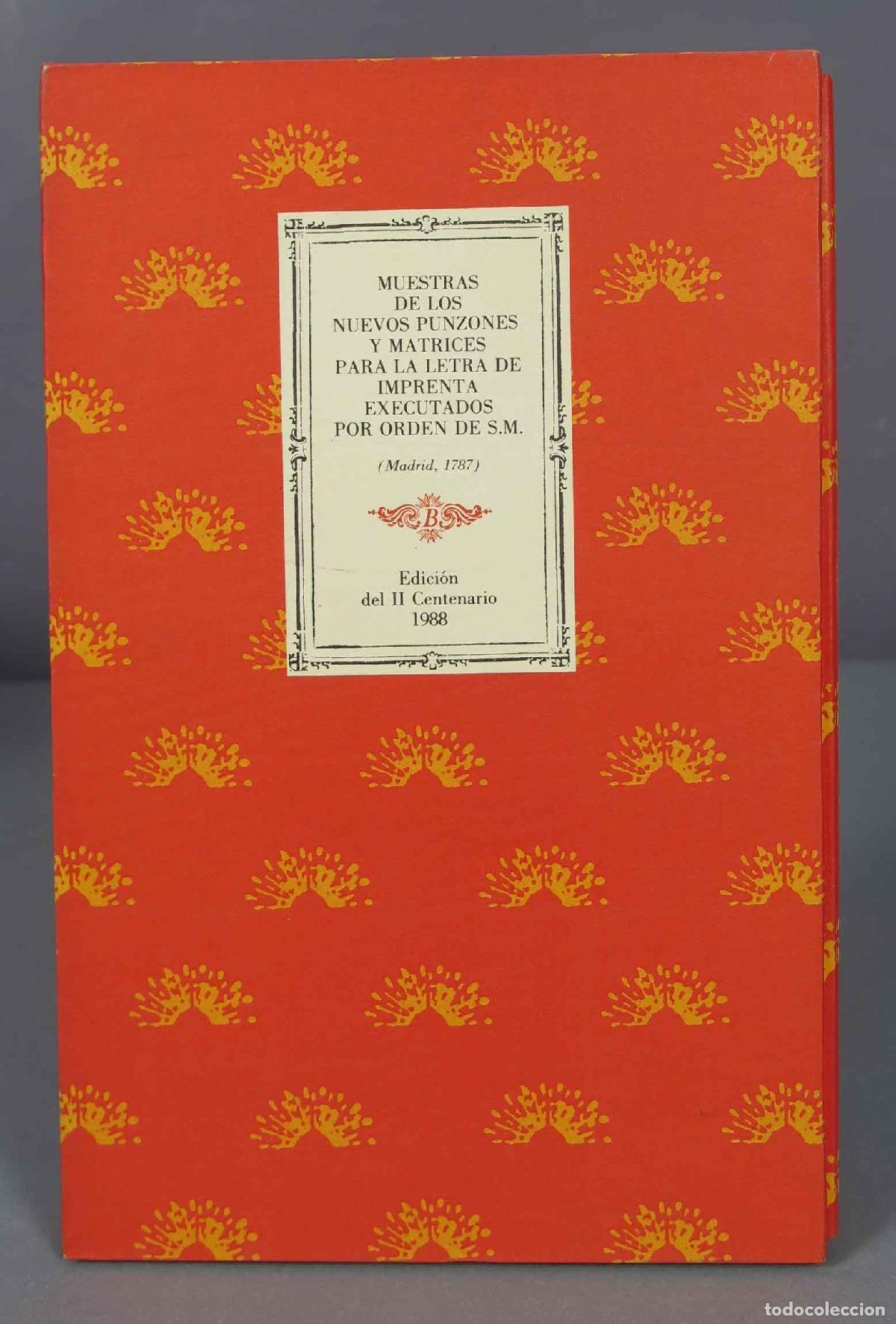 Second hand books: Muestras de los nuevos punzones y matrices para la letra de imprenta executados por orden de S.M.