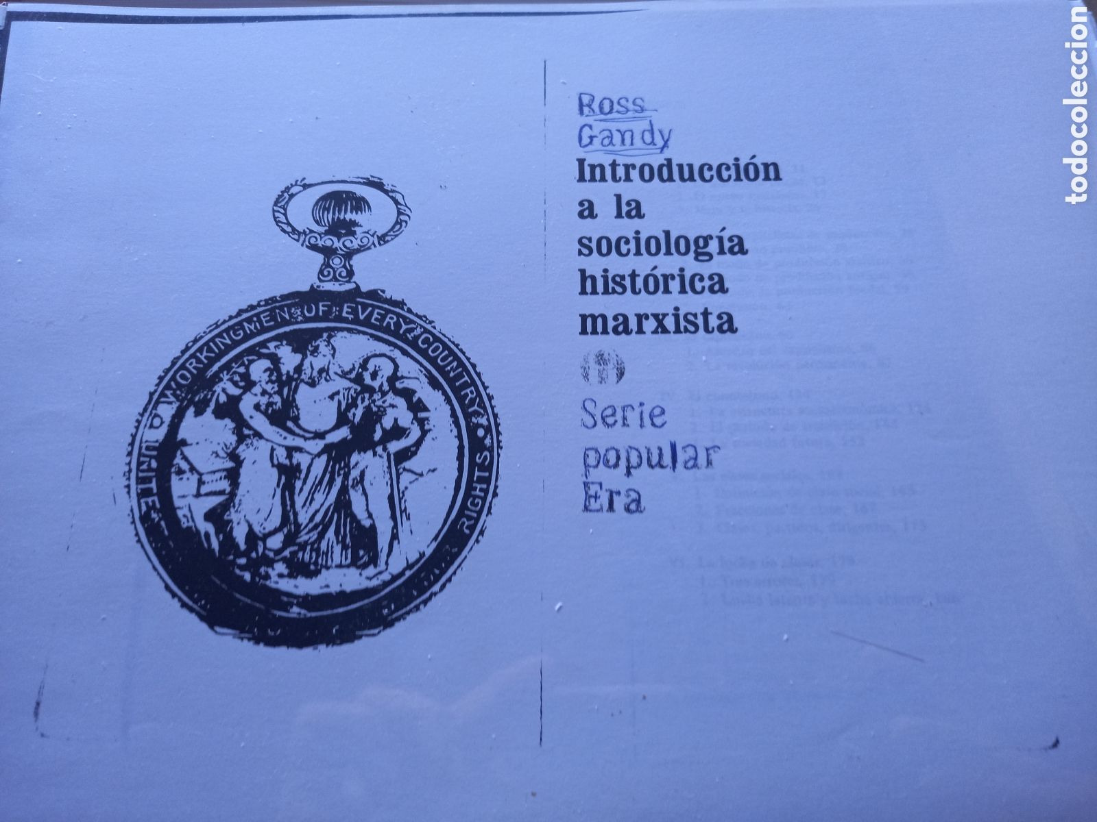 Libros de segunda mano: Fotocopia libro &rdquo; Introducci&oacute;n a la Sociolog&iacute;a hist&oacute;rica marxista&rdquo; .Rossi Gandy.