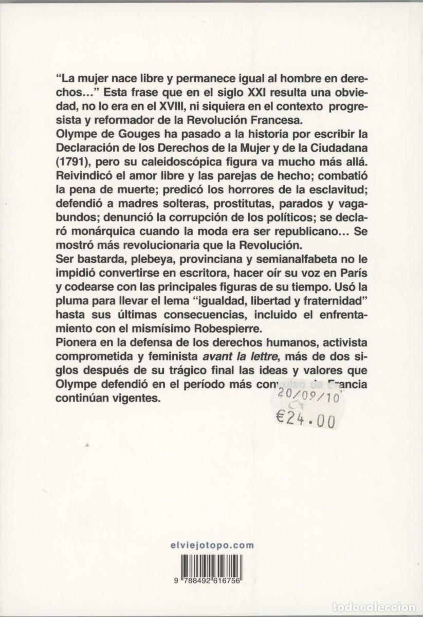 Libros de segunda mano: Olympe de Gouges, la cronista maldita de la revolucion francesa - Foto 2