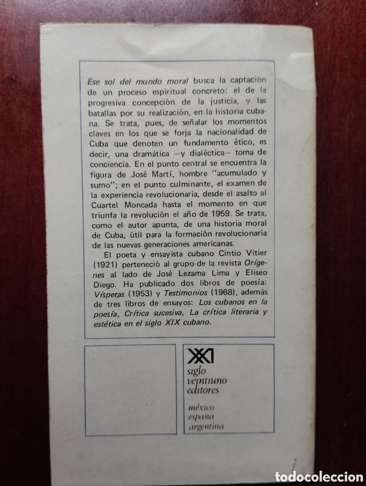 Libros de segunda mano: Ese sol del mundo moral, Cintio Vitier - Foto 2
