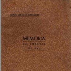 Libros de segunda mano: MEMORIA DE LA COMPAÑIA AUXILIAR DE FERROCARRILES. BILBAO. AÑO 1944