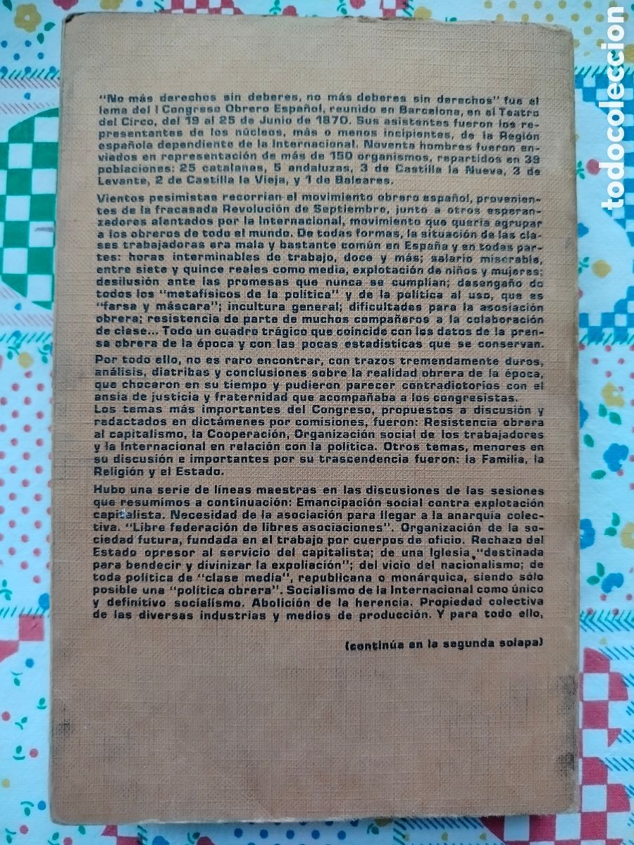 Libros de segunda mano: I Congreso Obrero Espa&ntilde;ol - Foto 2