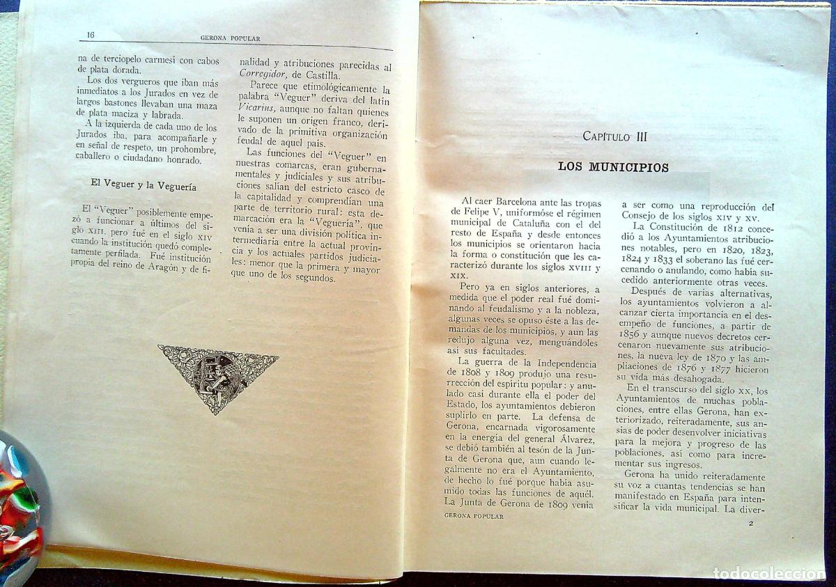 Libros de segunda mano: GERONA POPULAR - PLA CARGOL, JOAQU&Iacute;N - 1944 - Foto 6