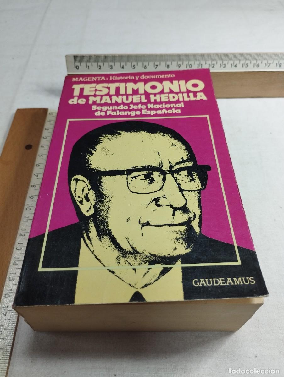 Libros de segunda mano: Testimonio de Manuel Hedilla. Magenta: Historia y documento. - Foto 1