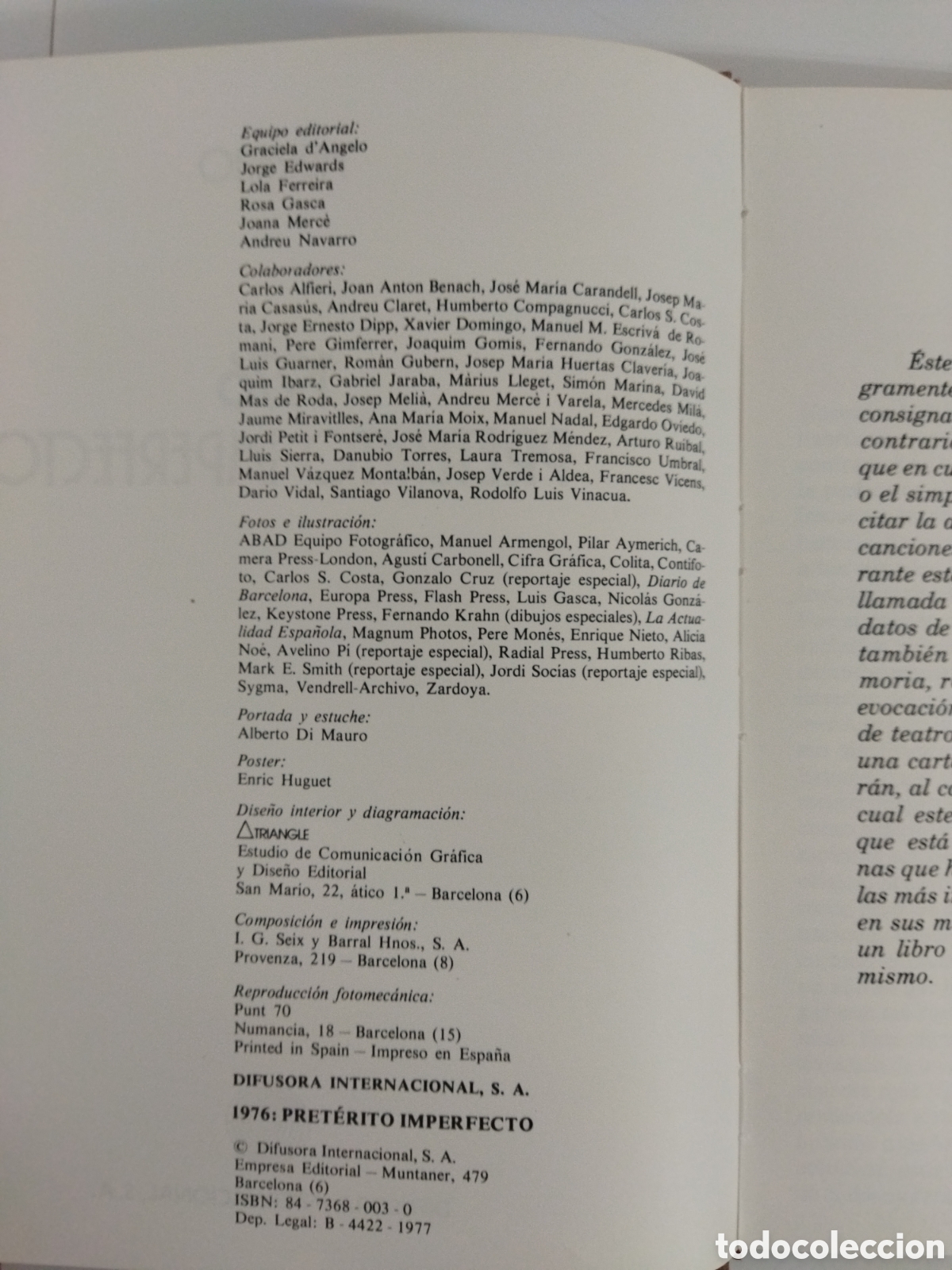Libros de segunda mano: 1976 Pret&eacute;rito Imperfecto - Foto 3