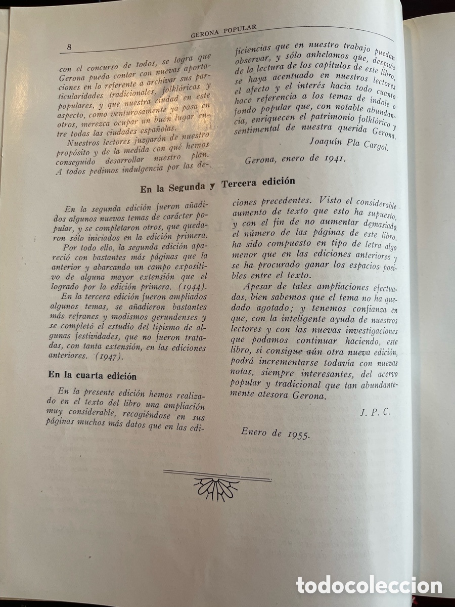 Libros de segunda mano: GERONA POPULAR, de Joaqu&iacute;n Pla Cargol. - Foto 6