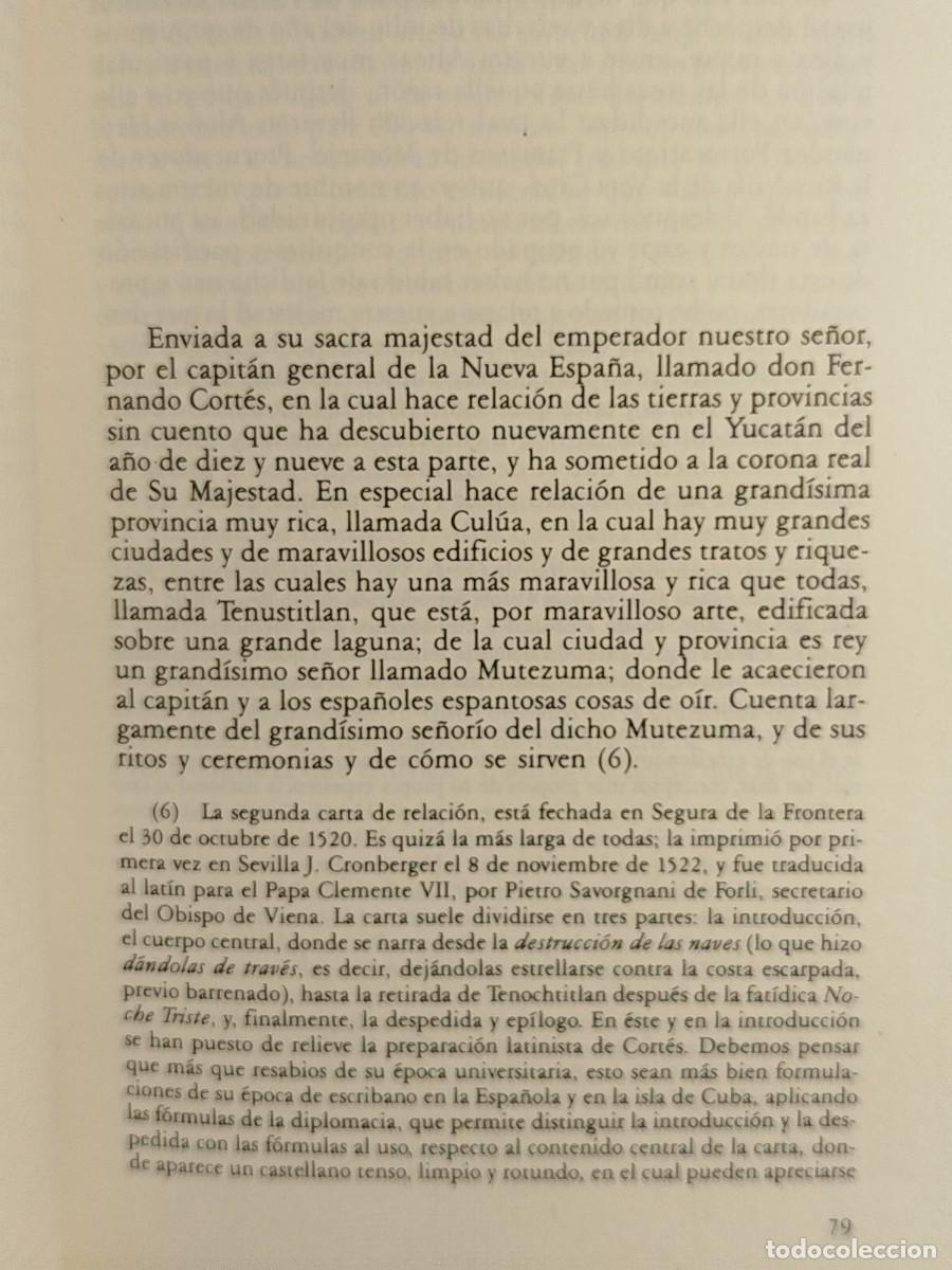 Libros de segunda mano: 1986. Cartas de relaci&oacute;n de Hern&aacute;n Cort&eacute;s. - Foto 5