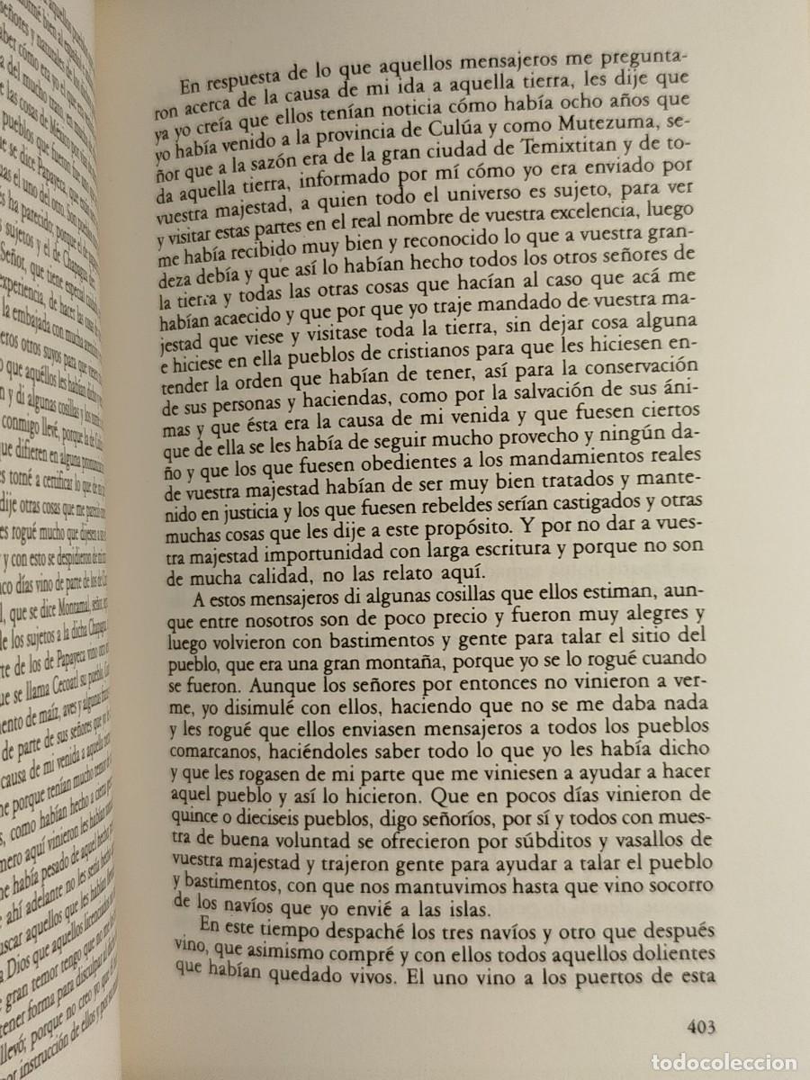 Libros de segunda mano: 1986. Cartas de relaci&oacute;n de Hern&aacute;n Cort&eacute;s. - Foto 9