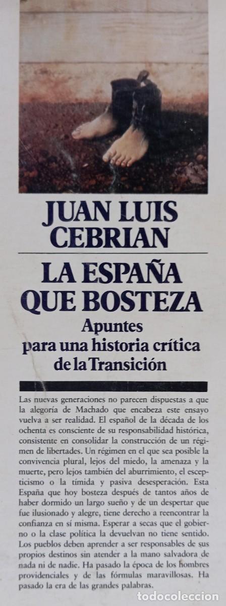 Libros de segunda mano: LA ESPA&Ntilde;A QUE BOSTEZA - JUAN LUIS CEBRIAN - Foto 2