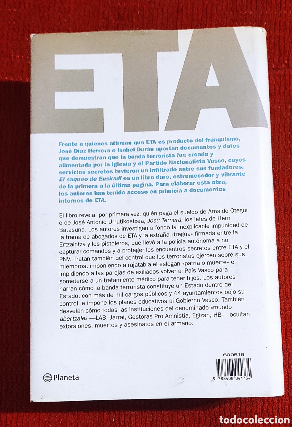 Libros de segunda mano: ETA EL SAQUEO DE EUSKADI - Foto 2