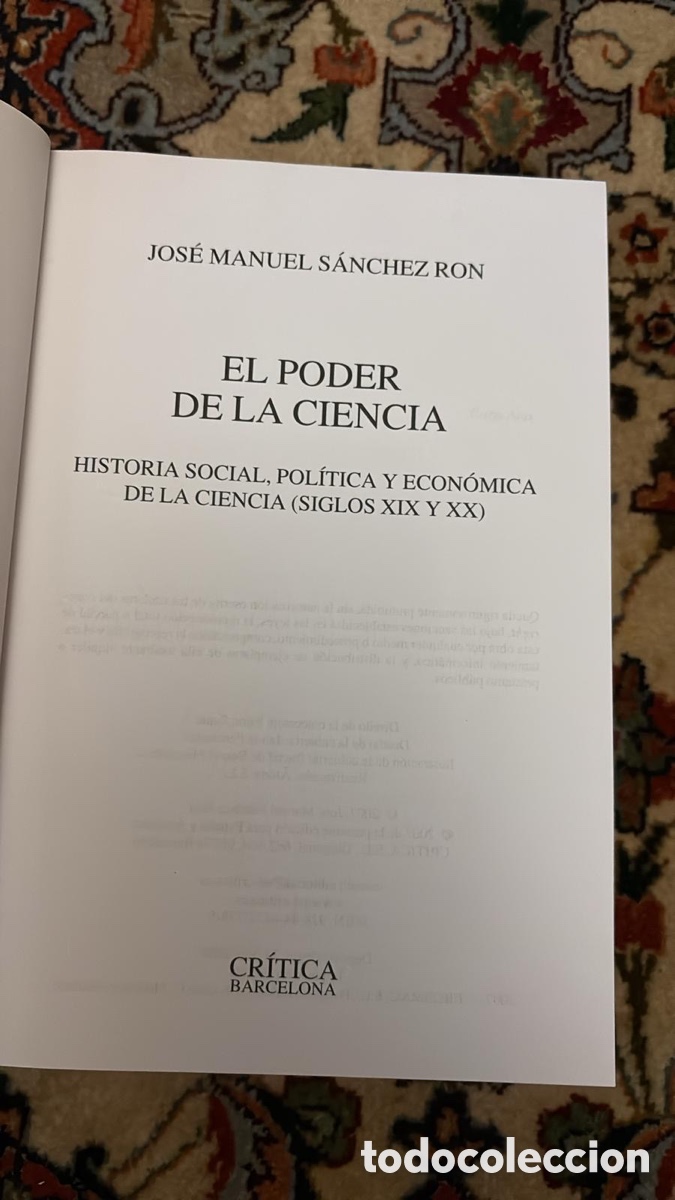 Libros de segunda mano: EL PODER DE LA CIENCIA. Jos&eacute; Manuel S&aacute;nchez Ron - Foto 4
