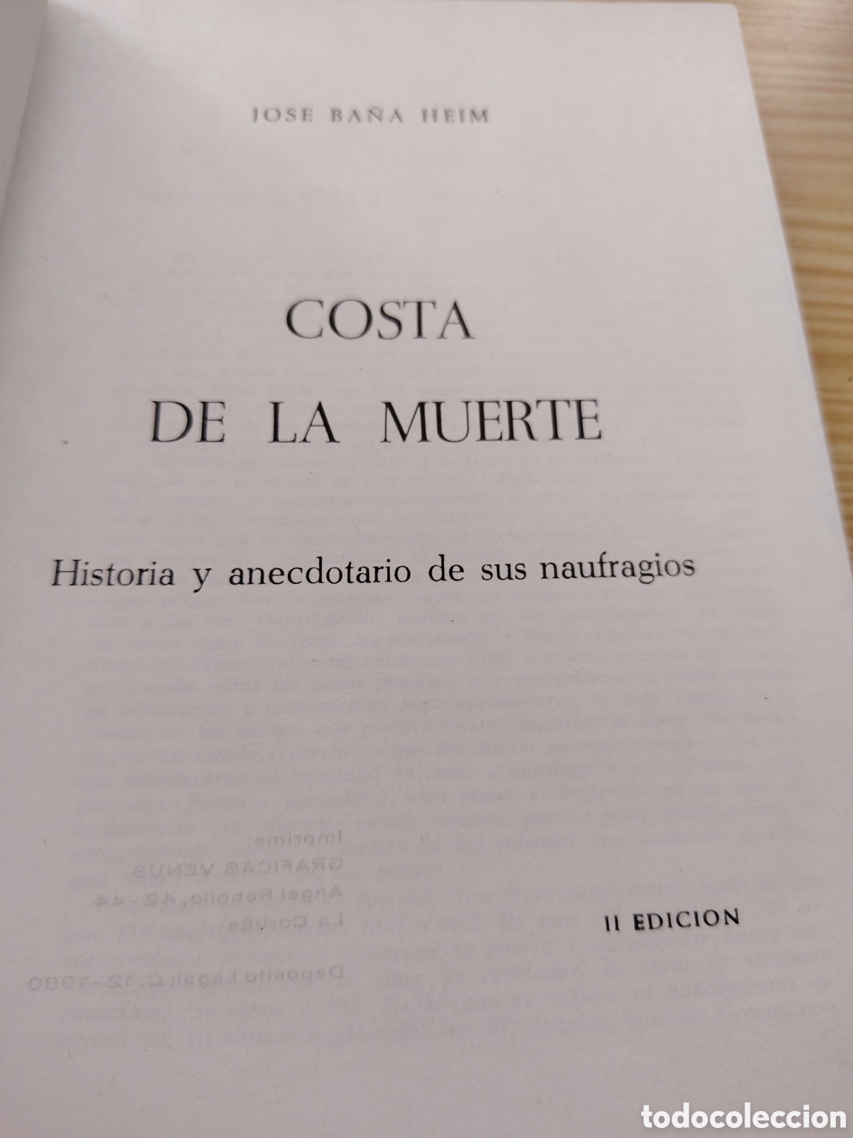 Libros de segunda mano: Costa da morte. Jos&eacute; Ba&ntilde;a - Foto 2