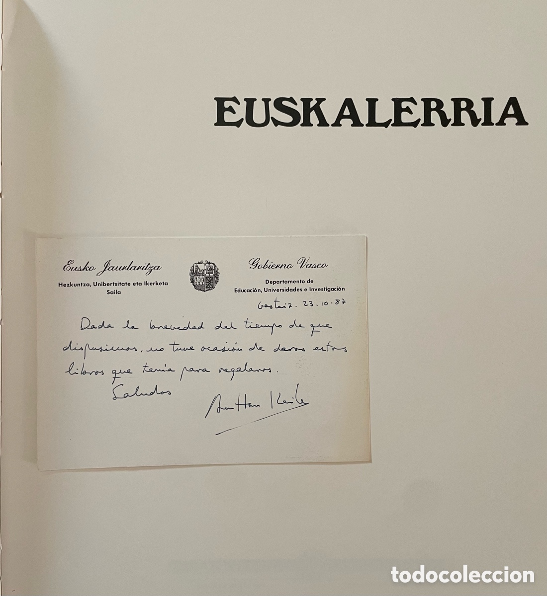 Libros de segunda mano: Euskalerria - Alberto Schommer - Foto 3