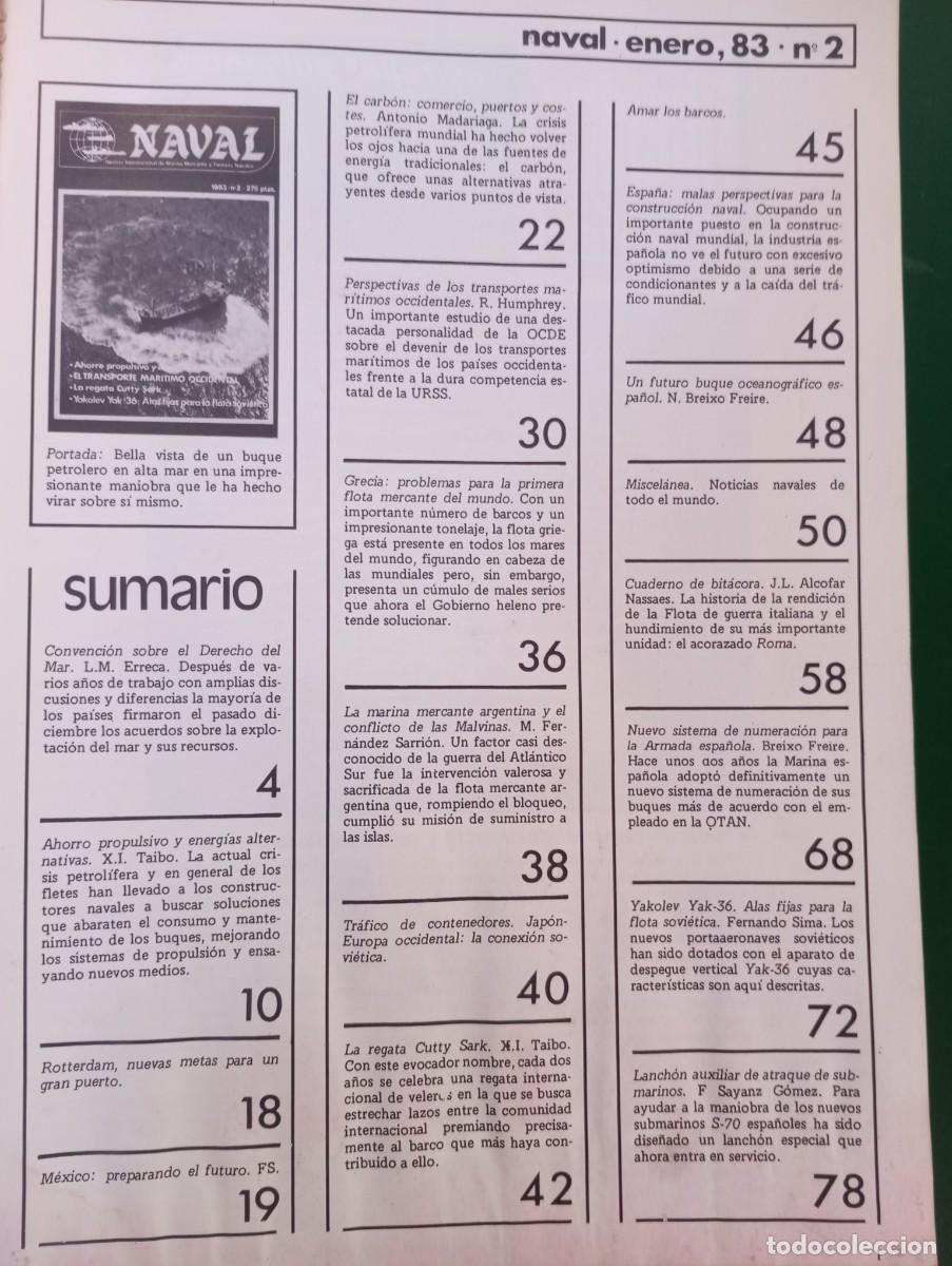 Libros de segunda mano: REVISTA NAVAL N 2, 1983 - Foto 3