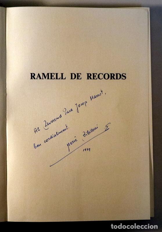 Libros de segunda mano: BIBILONI, Merc&egrave; - RAMELL DE RECORDS - Barcelona 1978 - Dedicat - Foto 2