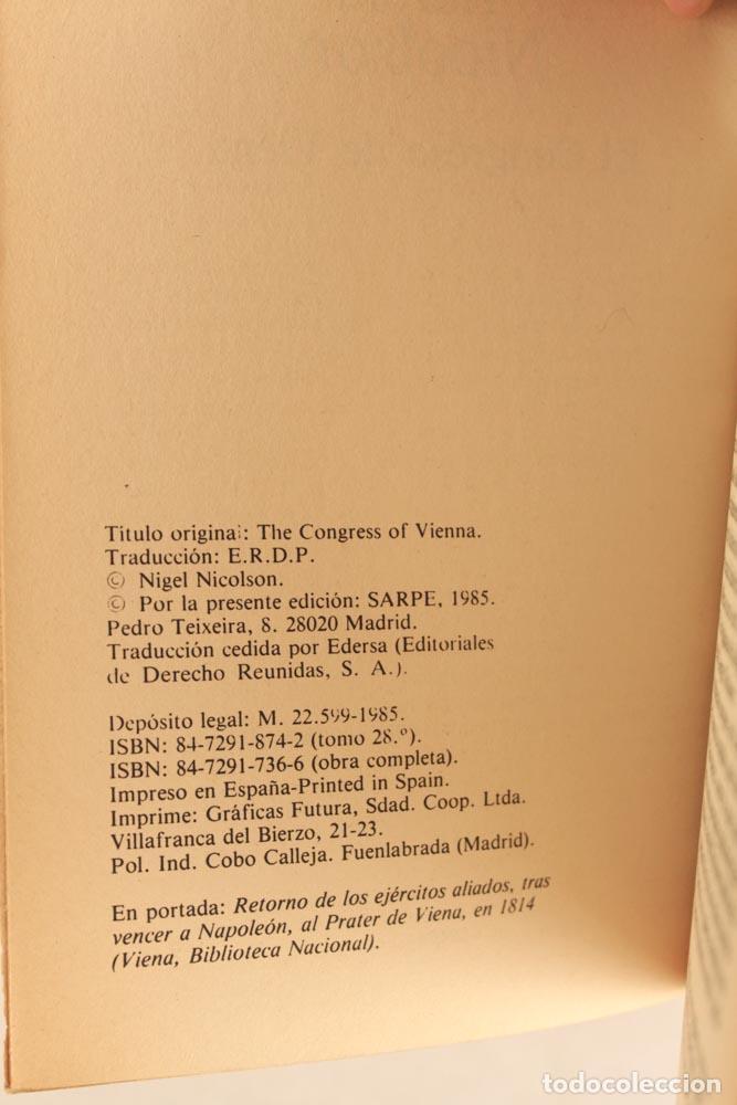 Libros de segunda mano: El Congreso de Viena - Harold Nicolson - Foto 3
