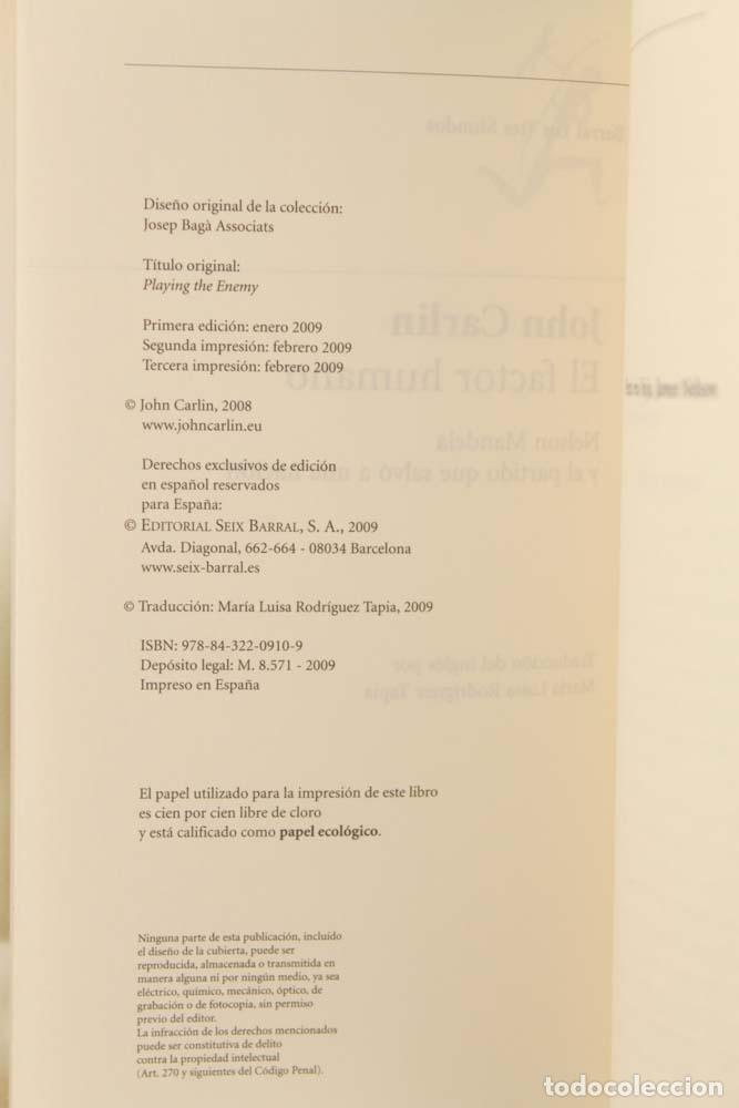 Libros de segunda mano: El factor humano - John Carlin - Foto 4