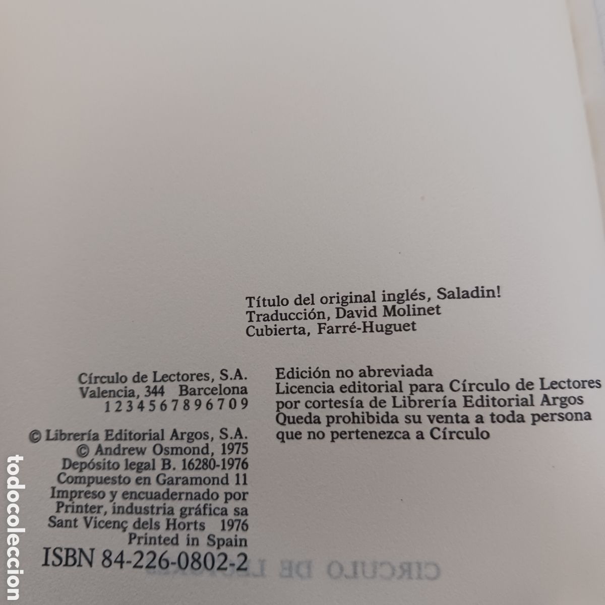 Libros de segunda mano: Sala-din de Andrew Osmond - Foto 4