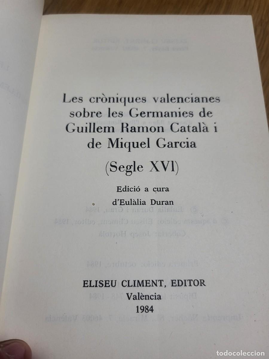Libros de segunda mano: Cr&ograve;niques de les Germanies - Foto 3