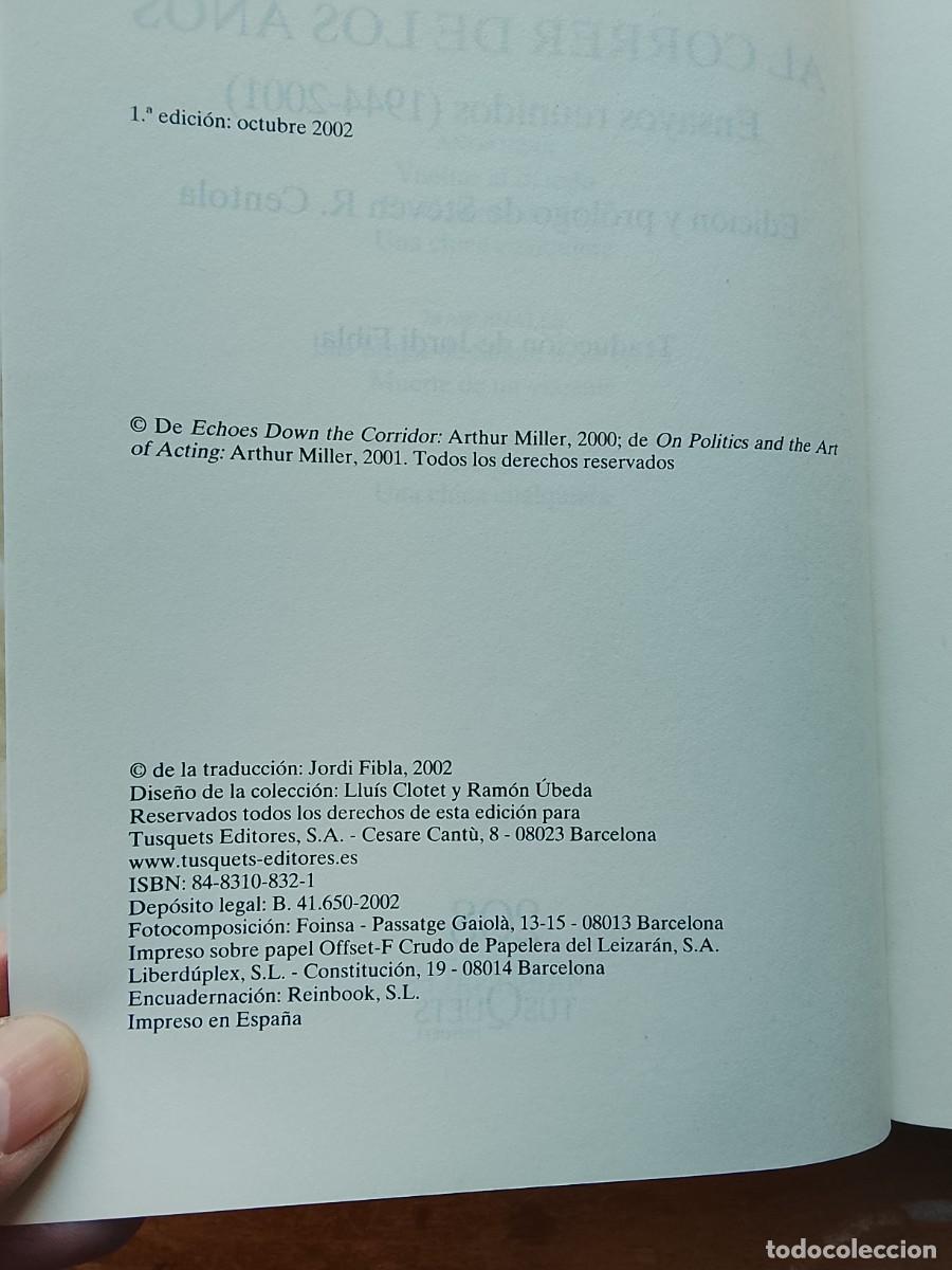 Libros de segunda mano: Al correr de los a&ntilde;os. Arthur Miller - Foto 2