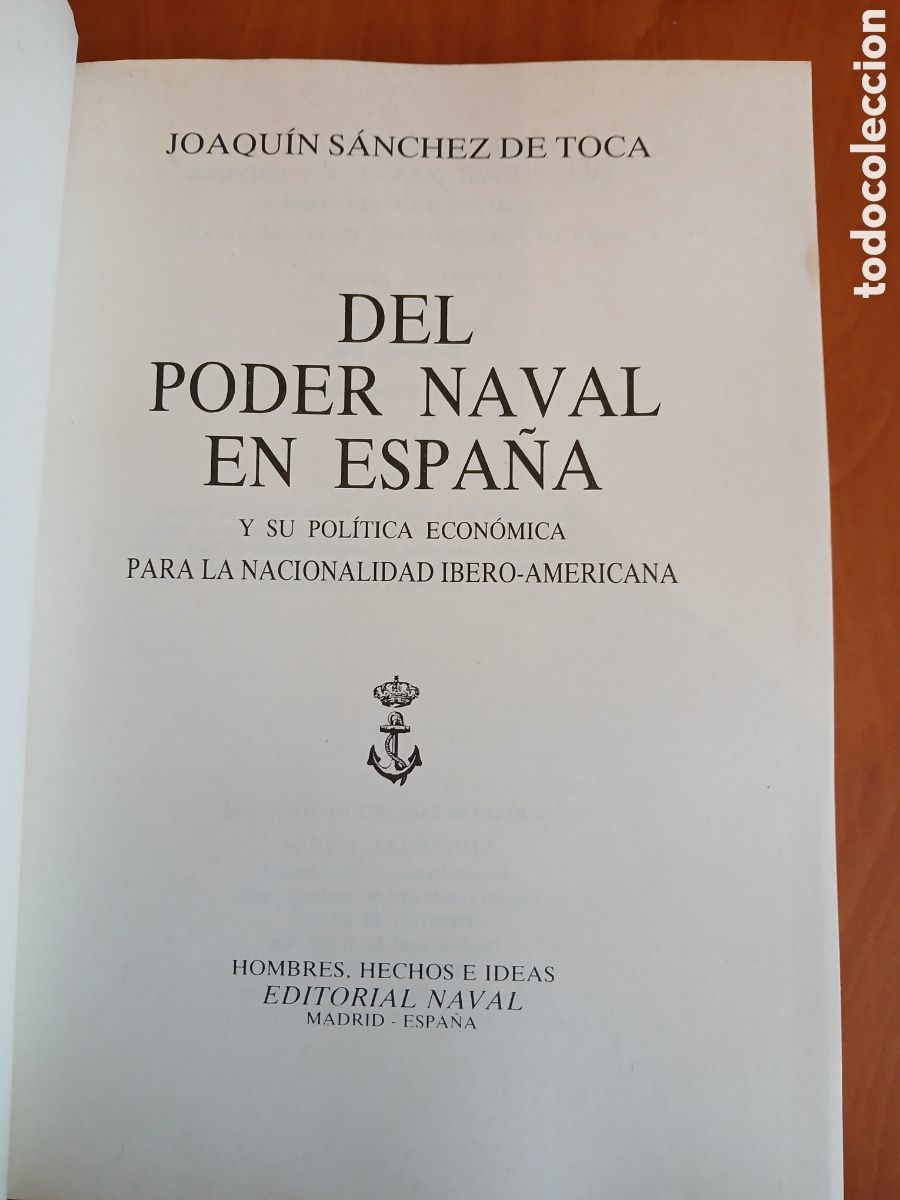Libros de segunda mano: Del poder naval en Espa&ntilde;a. Joaqu&iacute;n S&aacute;nchez de Toca. - Foto 3
