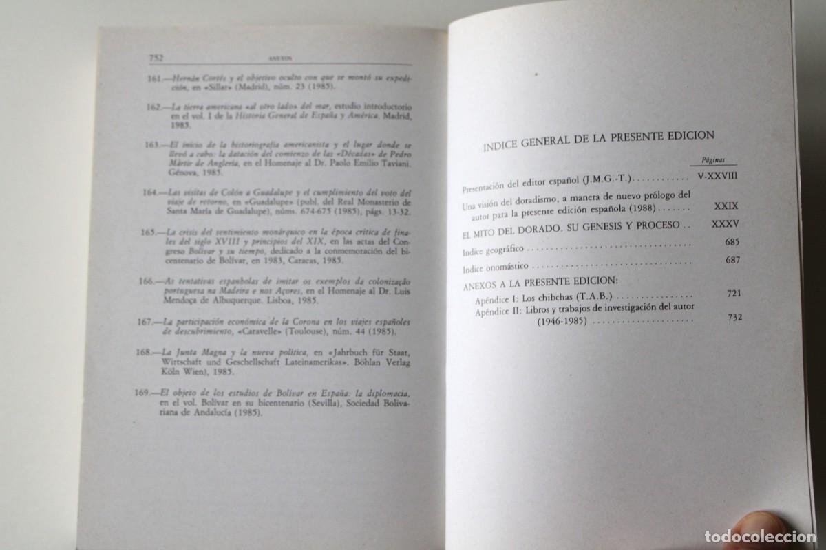 Libros de segunda mano: Demetrio Ramos - El mito de El Dorado - Ediciones Istmo - Foto 5