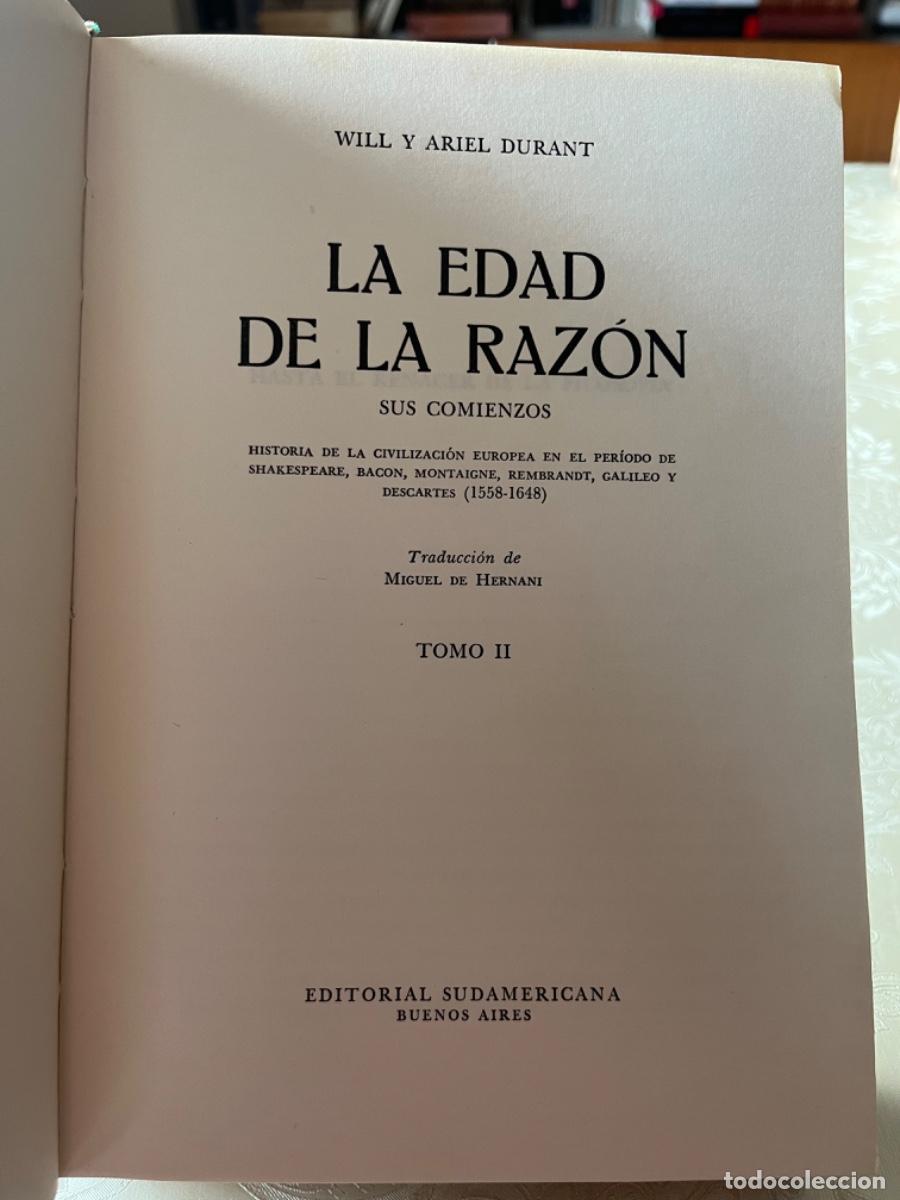 Libros de segunda mano: Durant, Will.- La edad de la raz&oacute;n. Sus comienzos ( 2 vols.) - Foto 7