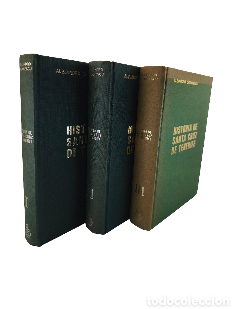 Libros de segunda mano: CANARIAS (1978) Historia de Santa Cruz de Tenerife. Alejandro Cioranescu. 3 Tomos. Encuadernaci&oacute;n en