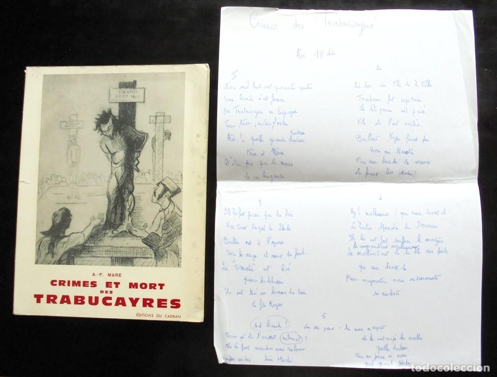 Libros de segunda mano: A.-F. Mare Crimes et mort des Trabucayres ou les bandits espagnols en Roussillon (1840-1846).